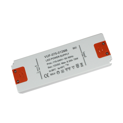 Электропитание водителя 12V 75W СИД напряжения тока пластикового случая постоянн для света прокладки