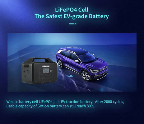 На открытом воздухе электростанция банка 1000W силы батареи 220v 1008wh LiFePO4 портативная