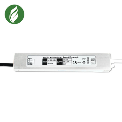 Ультра тонкий водитель 12V 30W 187x30x20mm СИД SMPS водоустойчивый электронный