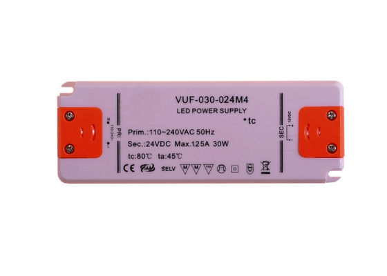 AC 110V 240V водителя СИД 30W 1.25A ультра тонкий к DC 24V для светов шкафа