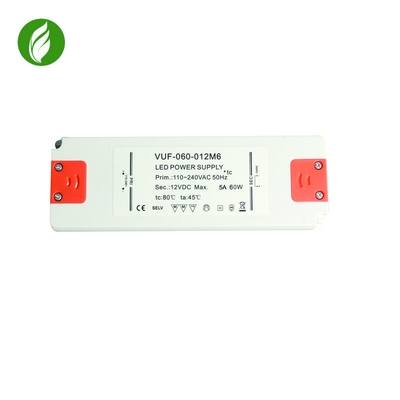 электропитание СИД напряжения тока 60W IP20 постоянн, водитель пластикового фликера свободный