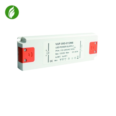 электропитание СИД напряжения тока 60W IP20 постоянн, водитель пластикового фликера свободный
