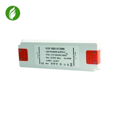 электропитание СИД напряжения тока 60W IP20 постоянн, водитель пластикового фликера свободный